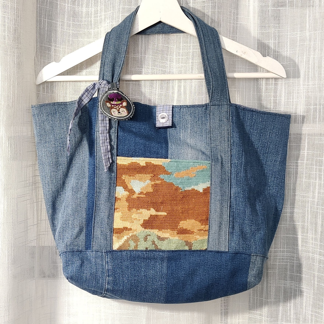 Sac cabas jeans et canevas