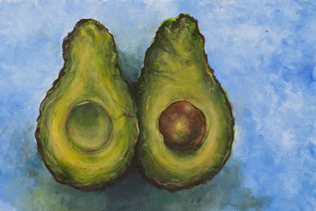 Avocado - A4 print of acrylic painting by Isabel Carre