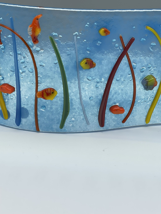 Underwater Sea Fused Glass Wave