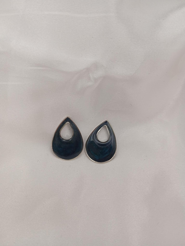 Pampilles noires nacrées bleues nuit 