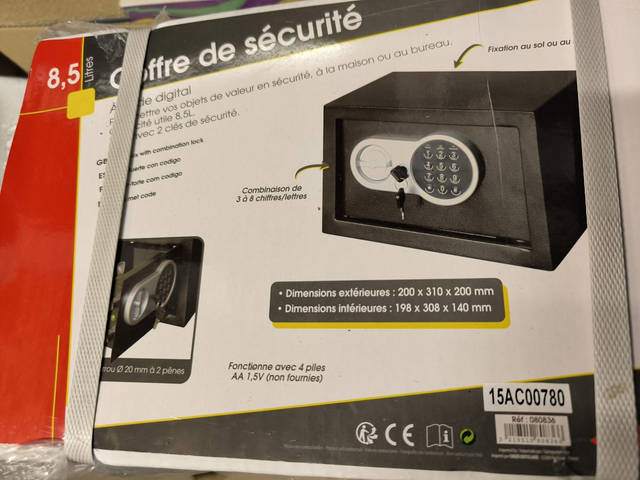 COFFRE FORT 200x310x200mm