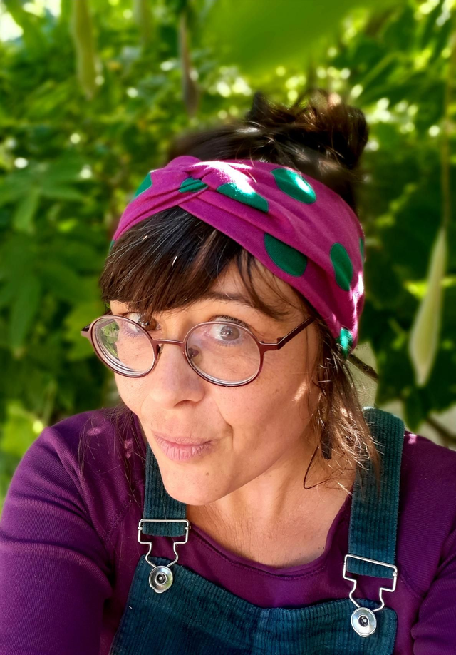 Bandeau jersey coton à pois M