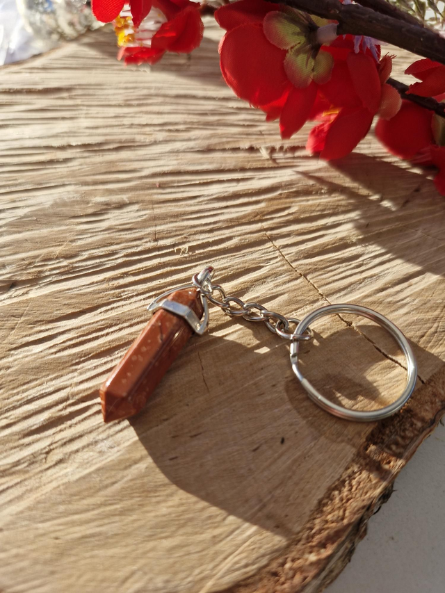 Red jasper keyring