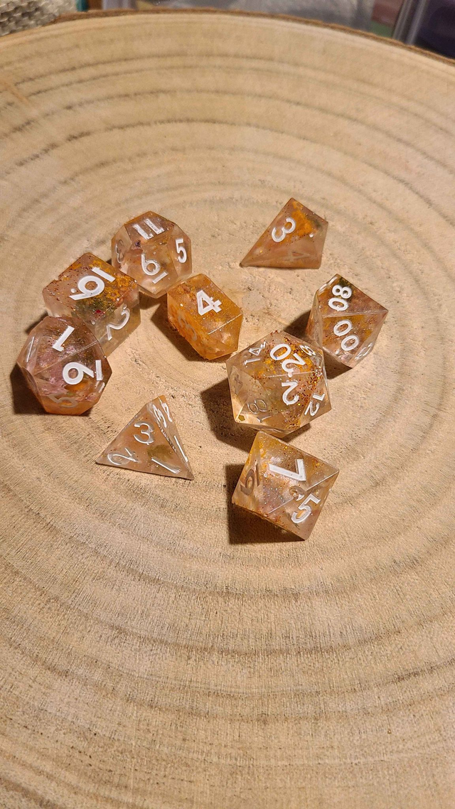 Set de 9 dés - orange - B grade