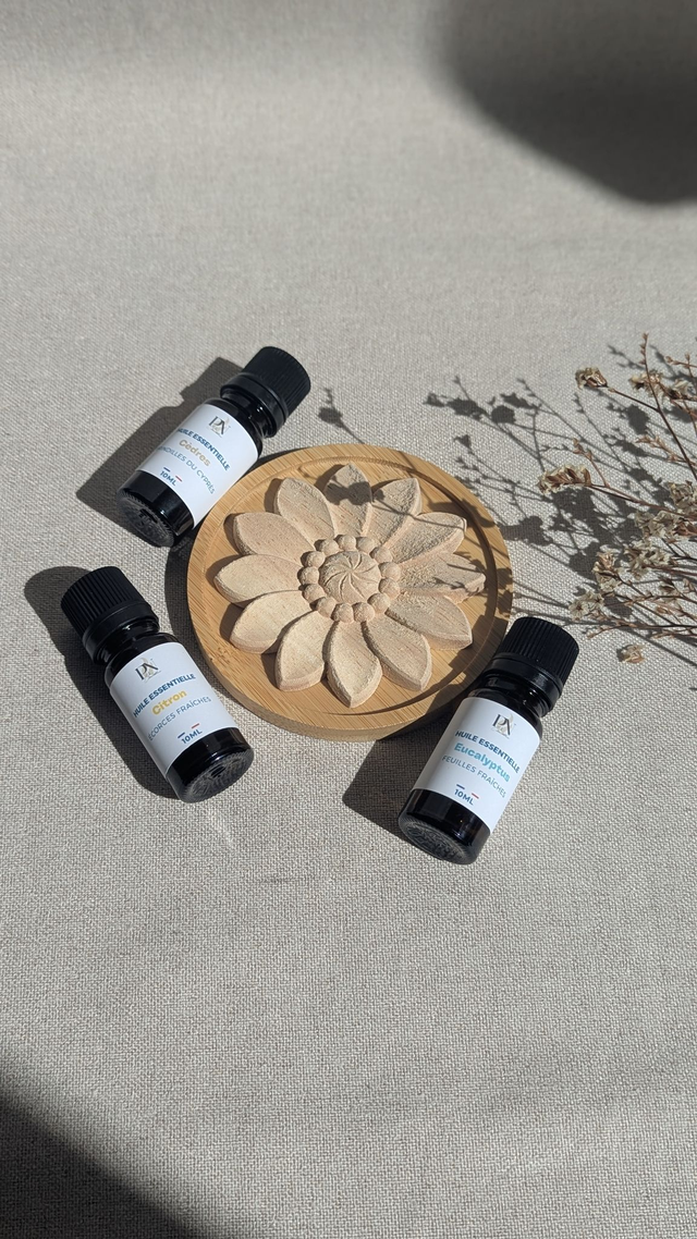 Pack diffuseur en bois &amp; 3 huiles essentielles