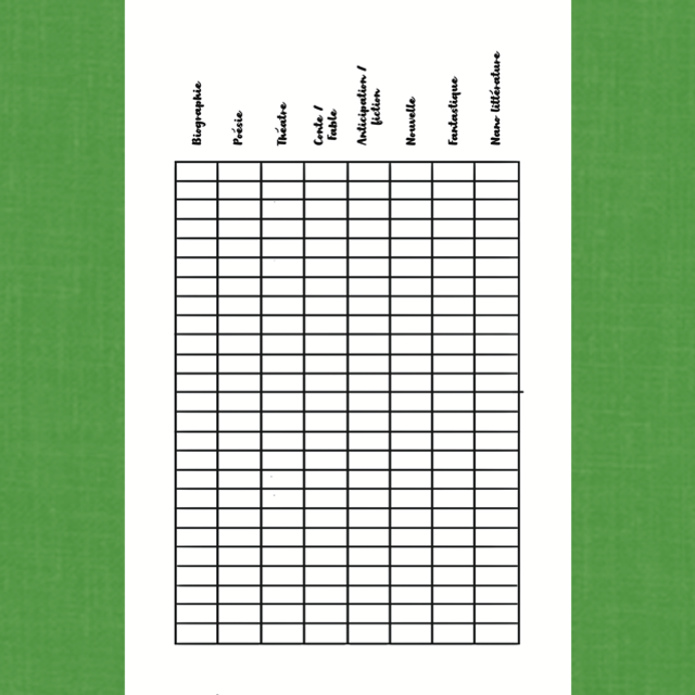 Carnet Suivi de lecture