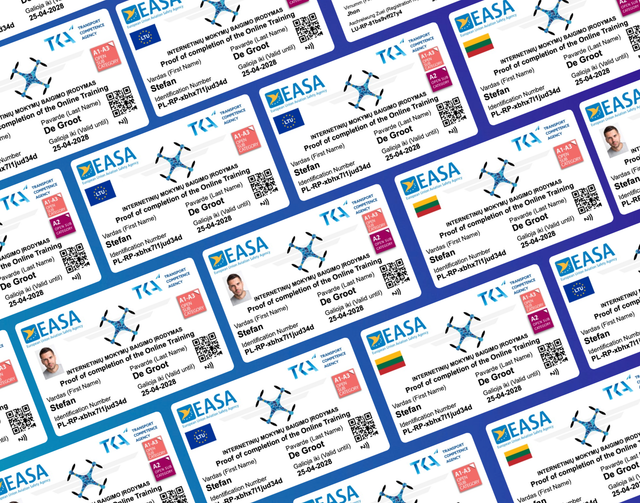 Drone Pas Lithuania Met NFC Maak Bij Opties Een Keuze Uit Welke Variant Je Wenst Te Bestellen  !