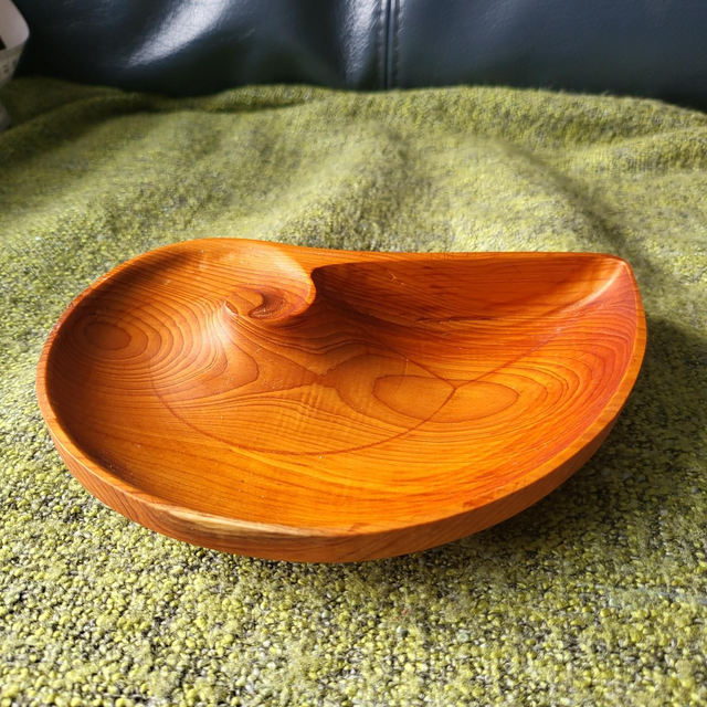 Ammonite wooden bowl