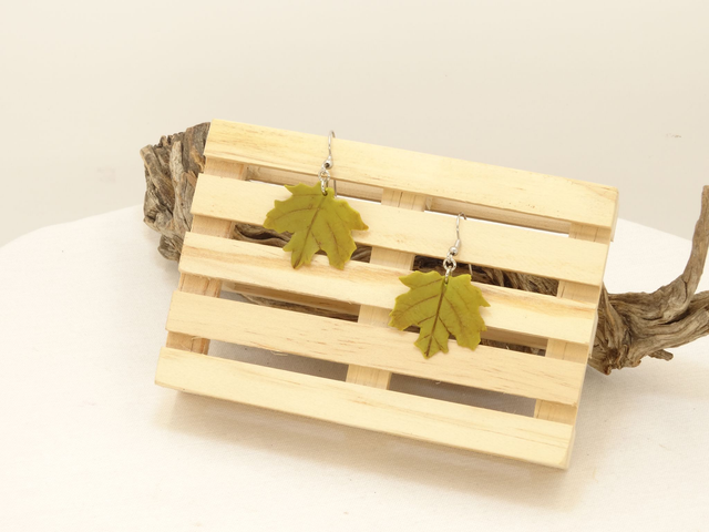 Pendientes de hojas 