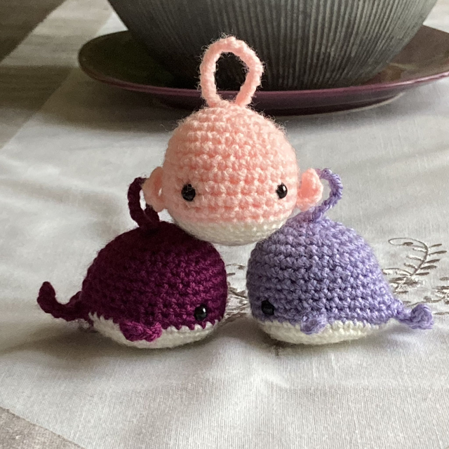 Porte-clés baleine au crochet