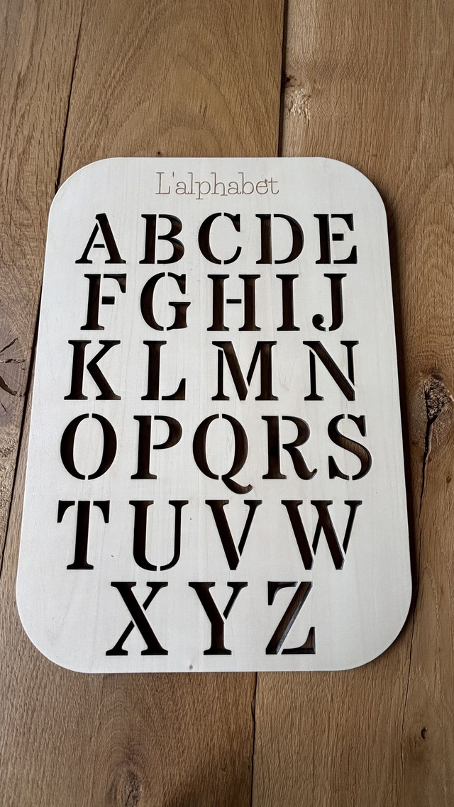 Pochoir en bois &quot;Alphabet&quot;