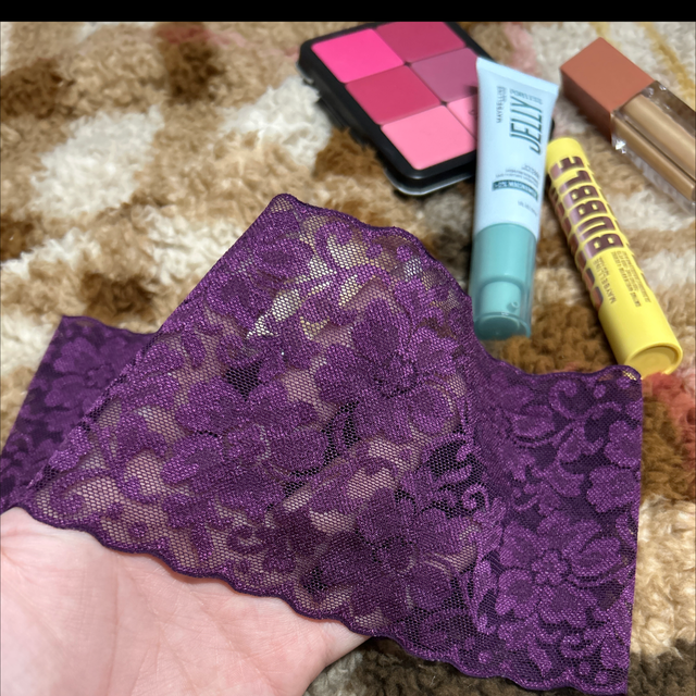 Bandeau Dentelle Prune Large