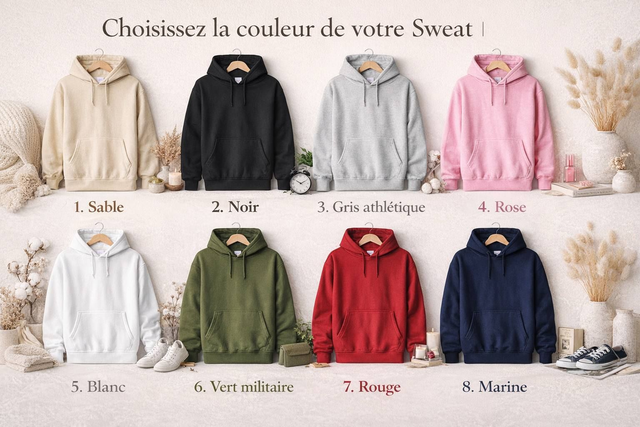  Sweat à capuche brodé personnalisé – Unisexe &amp; unique