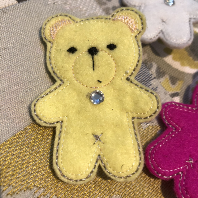Pretty Teddy Bear Brooches - various colours available