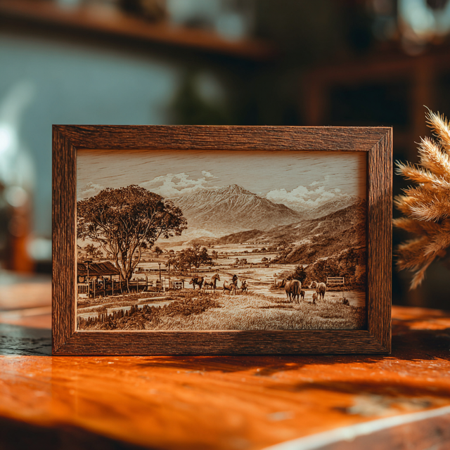 Lasergraviertes Foto