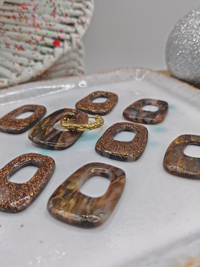 Choupettes Diana réversibles marbrées marron 