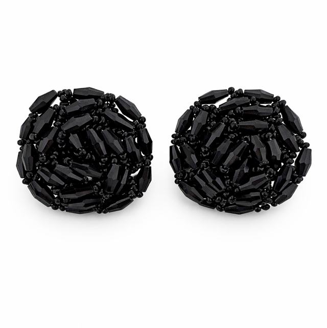 Pendientes rosa negra 