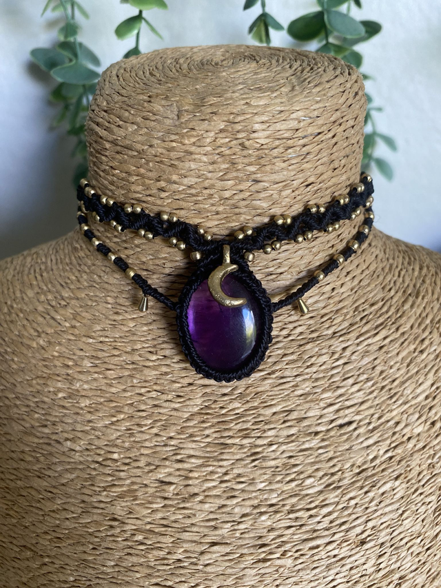 Collier CHERINE - AMETHYSTE - Lune