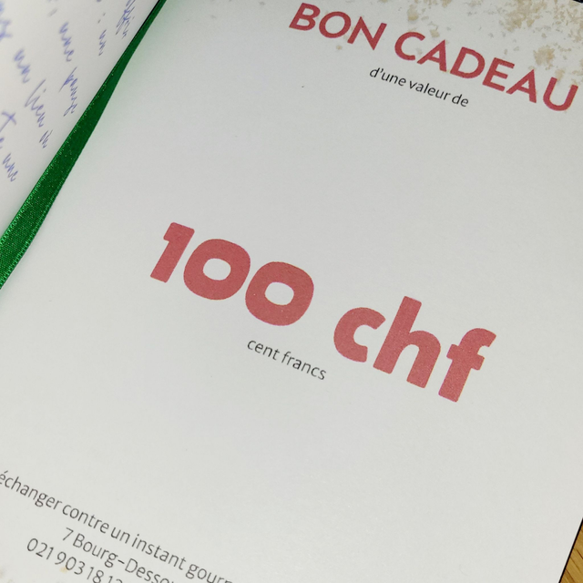 Bon cadeau (20 à 300chf)