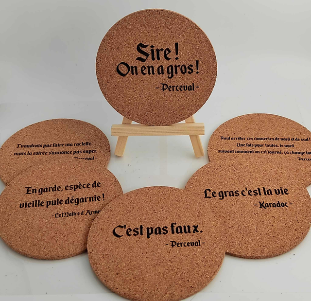 Dessous de verre en liège – Édition Kaamelott