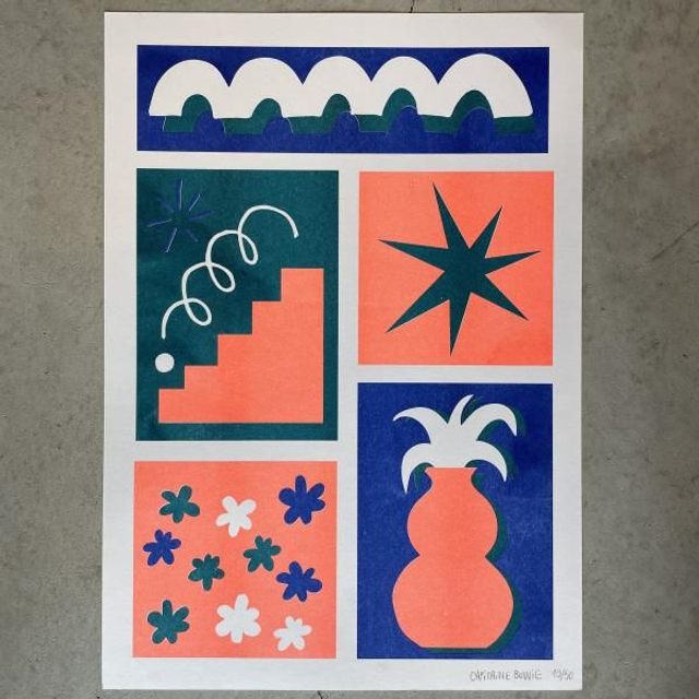 CAPITAIN BOWIE - Risographie - A3 - 50ex - Signé