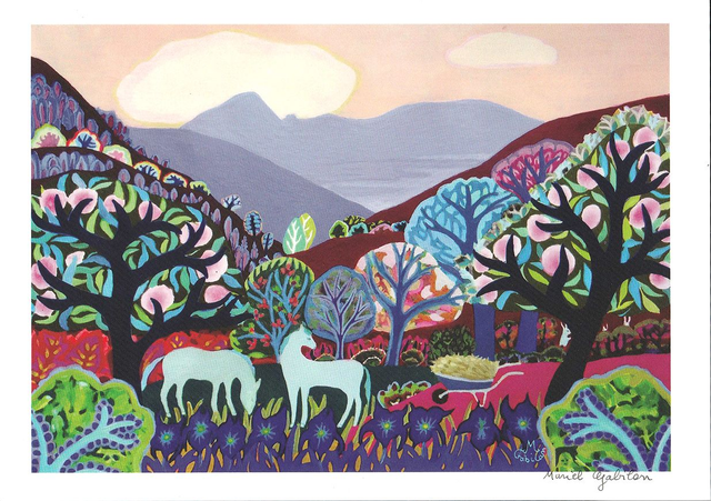 Print illustré A5 Le pic d'Anjeau vu de Cézas