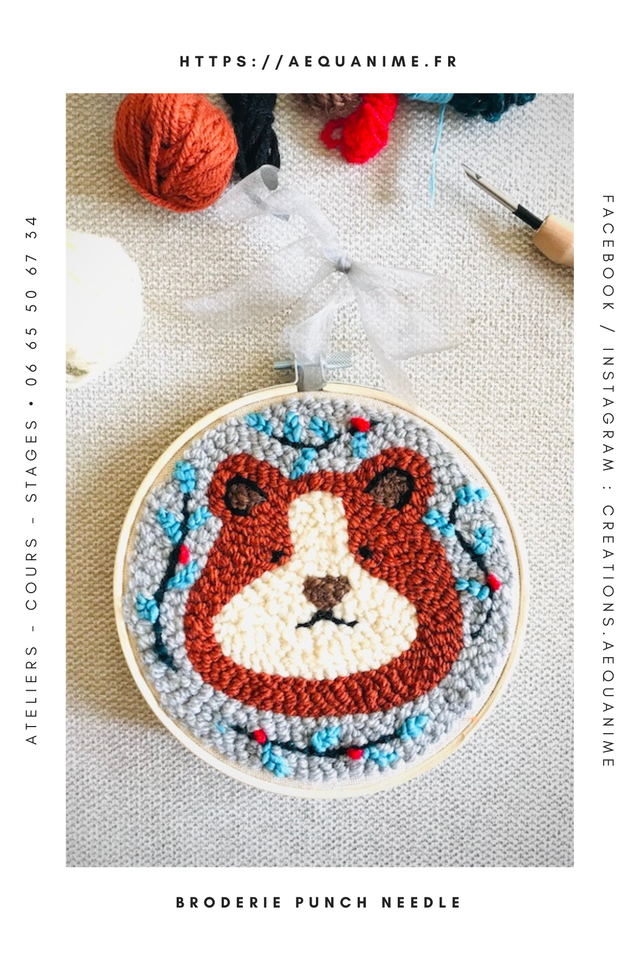 Kit punch needle marmotte