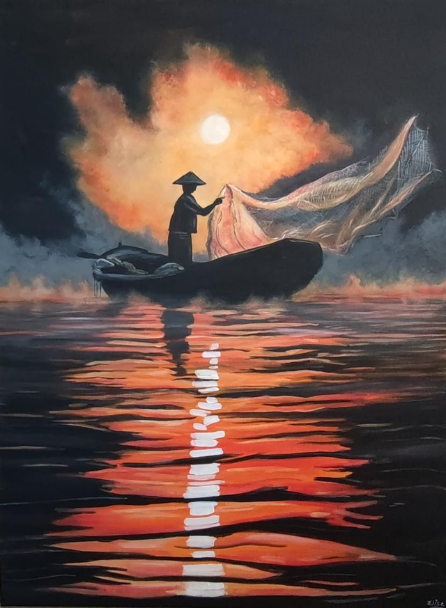 Pêcheur dans la brume 