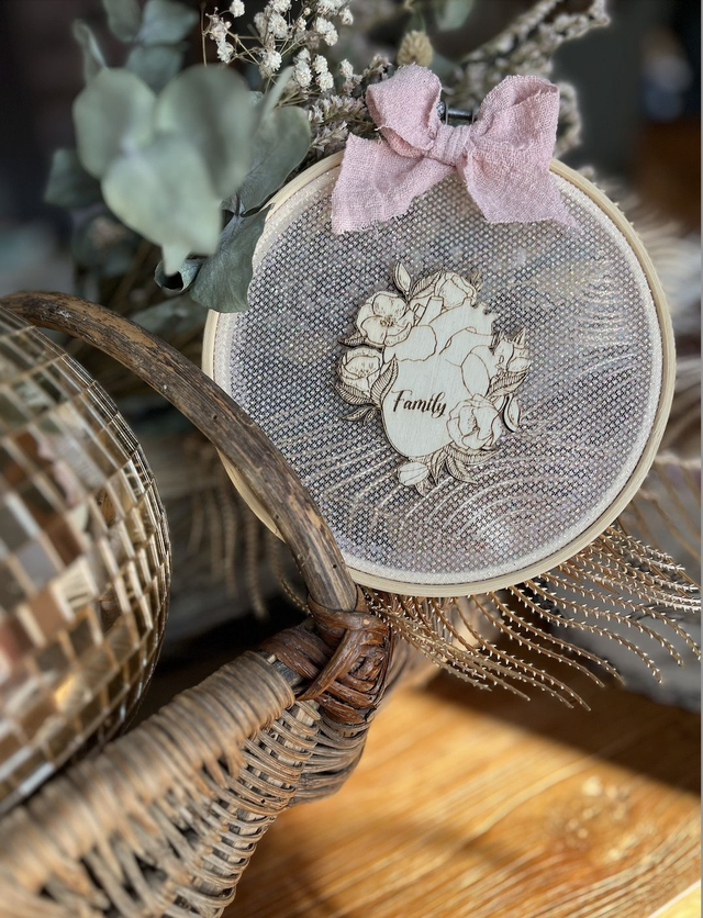 tambour à broder personnalisé