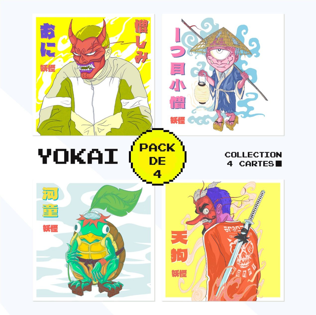 YOKAI | Pack 4x Cartes 