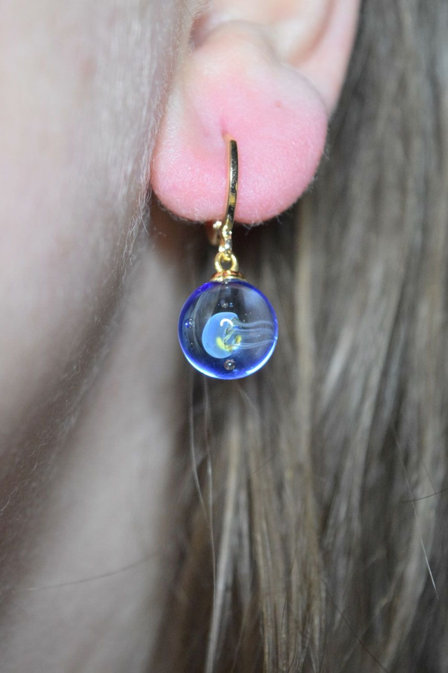 CRÉOLES MÉDUSE PERVENCHE MONTURE OR (CMO02)