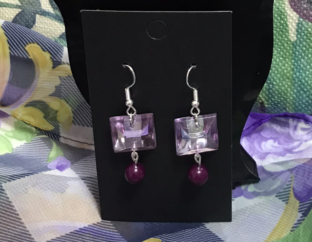Purple Dangling Earrings- PUR01