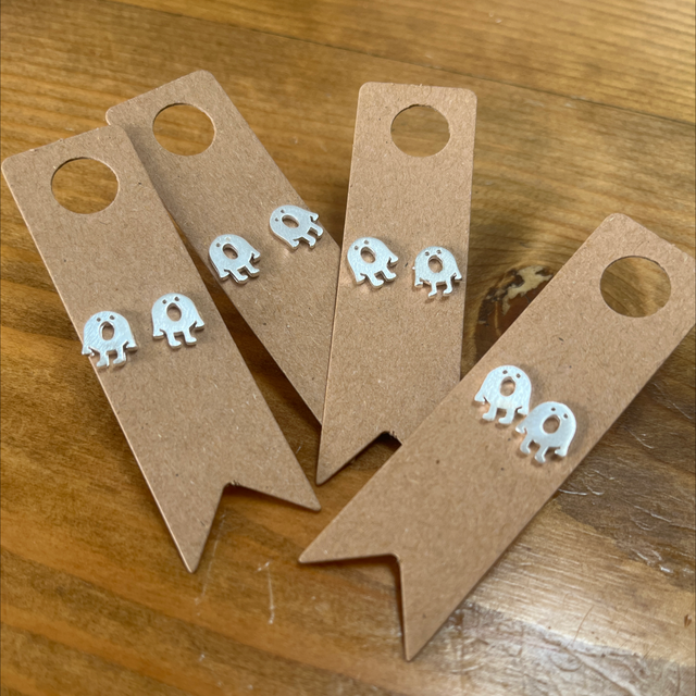 Silver scream earrings  