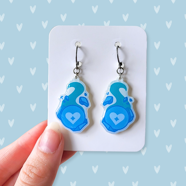 Sage orb dangle earrings