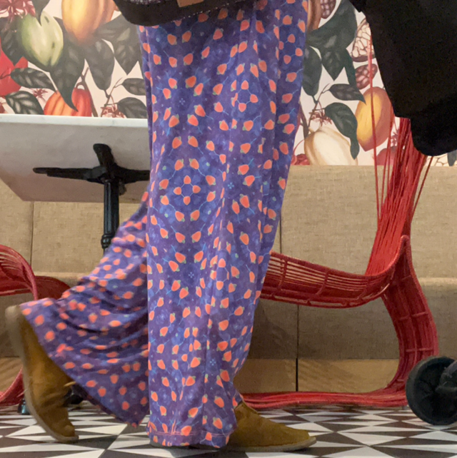 Pantalon fluide en maille Caju fractals 