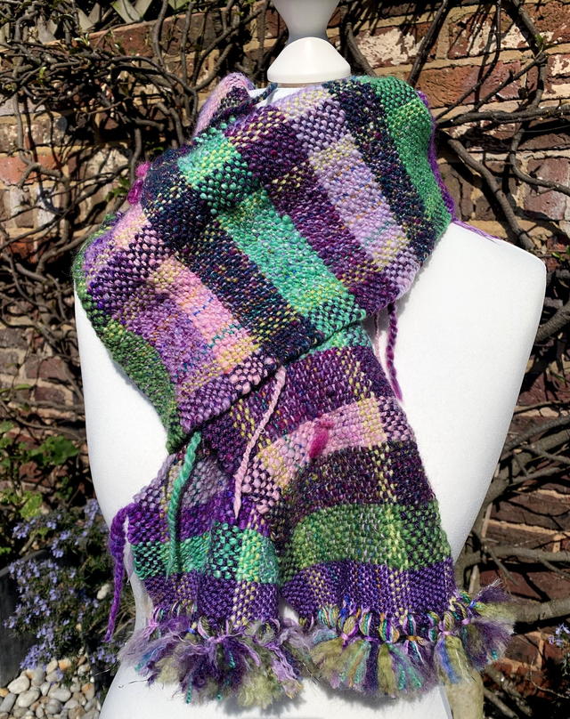Handwoven Spring Tulips Scarf