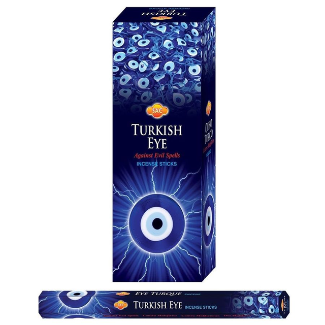 Caja GRANDE  6 uni. Incienso Sac Ojo turco