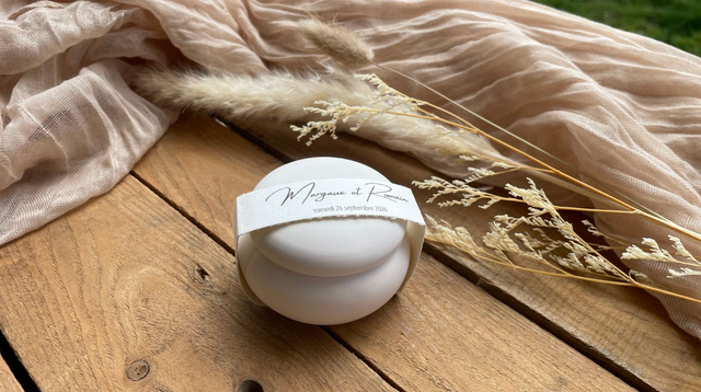 Bougie personnalisable - Pot éco-résine - Pureté