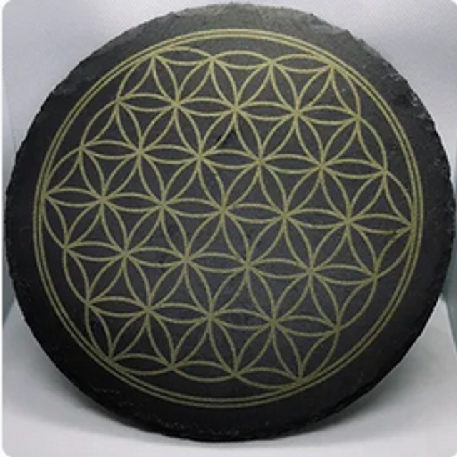 Fleur de vie sur ardoise