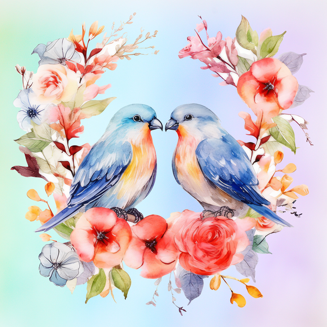 Card holder birds design