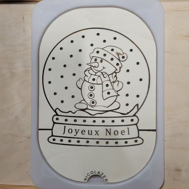 Insert sensoriel bois compatible trofast &quot;la boule à neige&quot;