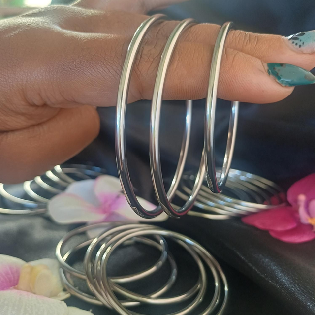 💥💥💥Jonc Semainier Argenté ( 7 bracelets)