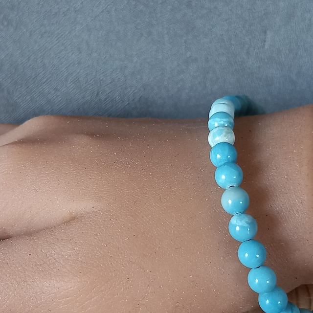 Bracelet ajustable en Larimar