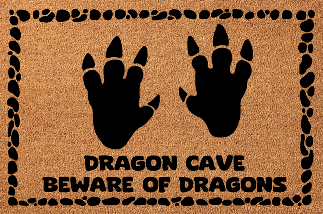 Fußmatte: Beware of Dragons