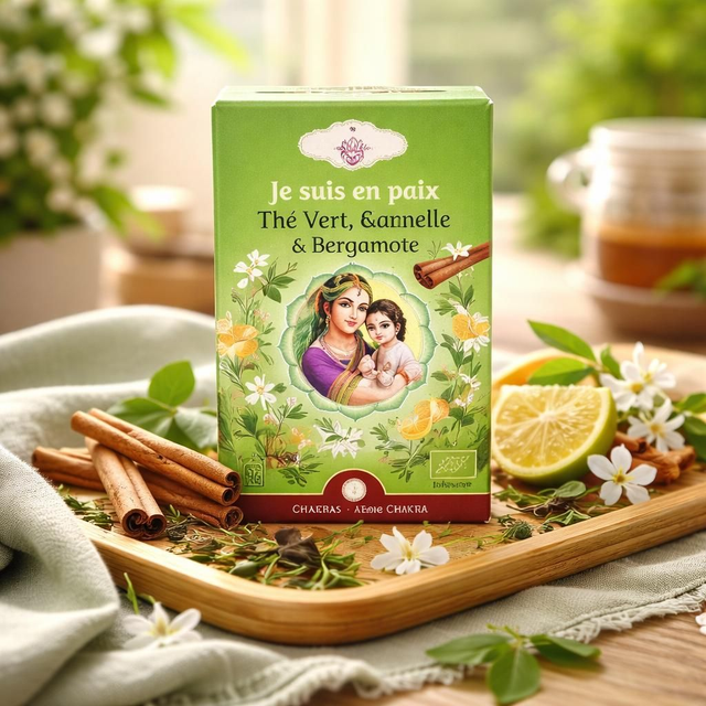 "Je suis en paix" - Tisane bio - Thé vert, Cannelle, Bergamotte