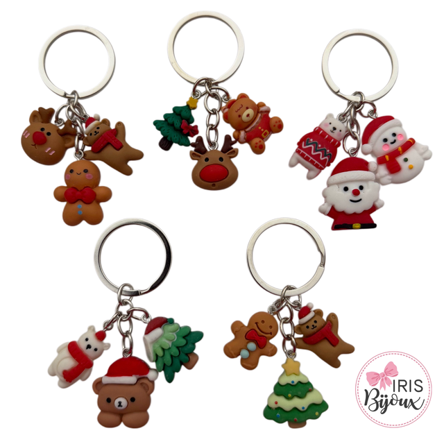 Portachiavi con soggetti natalizi 