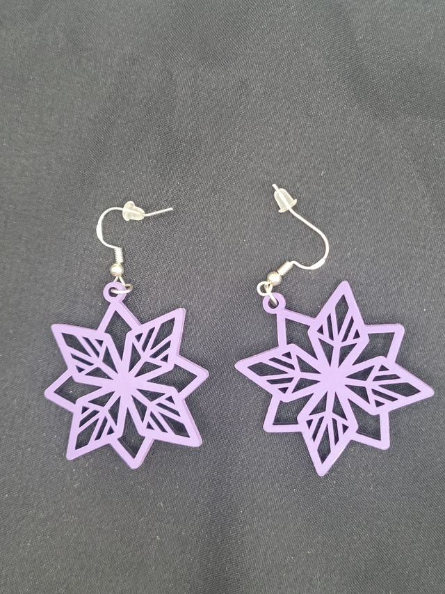 Boucles d'Oreilles Etoile Violette