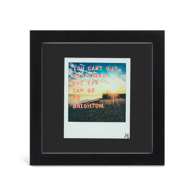 Framed you Can’t buy Happiness Brighton Polaroid Artwork