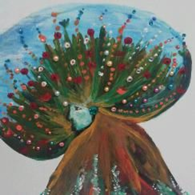 Roots (acrylic painting on plaque)