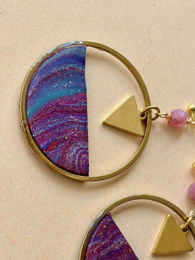 Boucles "Tourmaline"